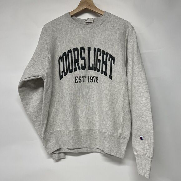 Champion Reverse Weave Vintage Coors Light Sweatshirt Small - Picture 1 of 6